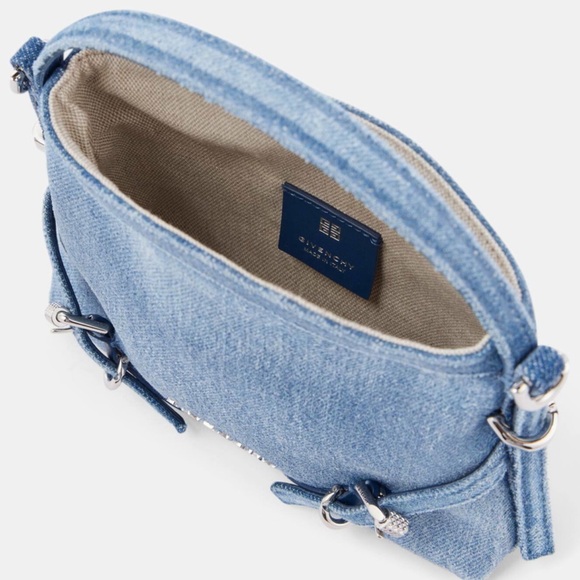 Givenchy Nano Voyou Tote Bag in Medium Blue Denim NWT - Picture 3 of 13